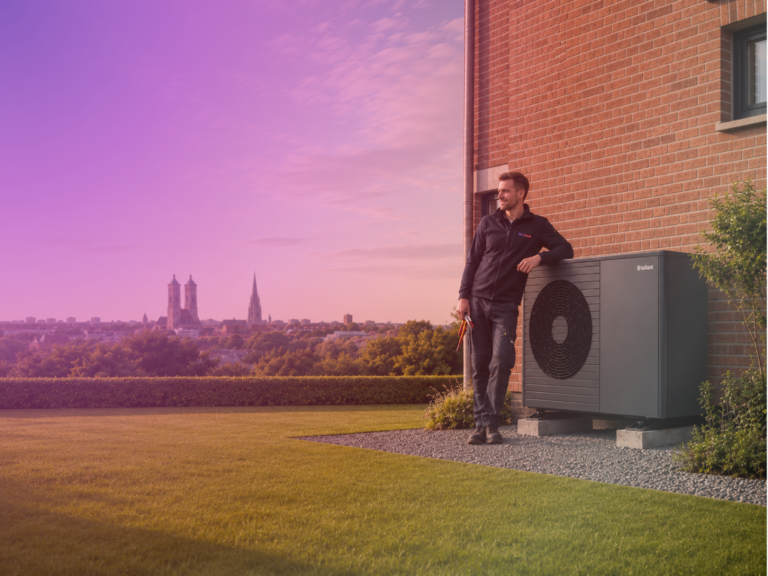 Wärmepumpe im eigenen Haus mit Garten in Münster